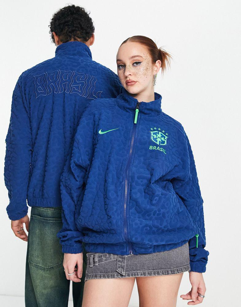 Nike Football World Cup 2022 Brazil unisex swoosh jacket in navy商品第1张图片规格展示