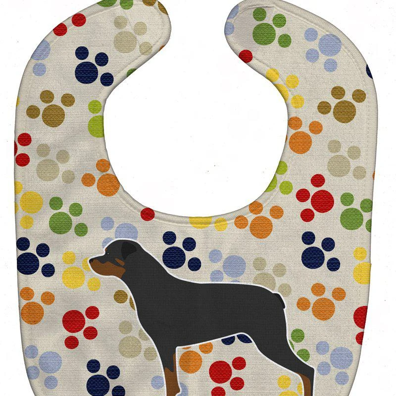 商品Caroline's Treasures|Rottweiler Pawprints Baby Bib,价格¥83,第1张图片