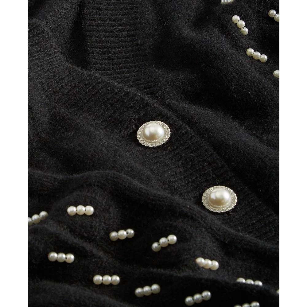 商品Charter Club|Women's 100% Cashmere Embellished Cable-Knit Boyfriend Cardigan, Created for Macy's,价格¥380,第3张图片详细描述