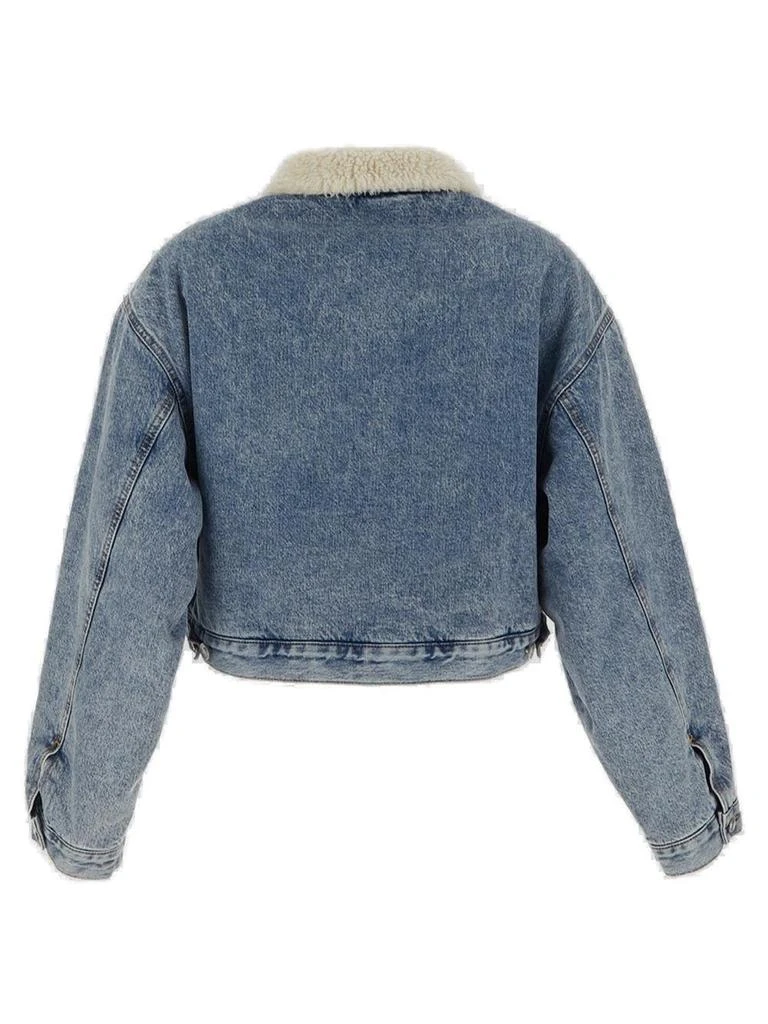 商品Givenchy|Givenchy Shearling Collar Cropped Denim Jacket,价格¥8502,第2张图片详细描述
