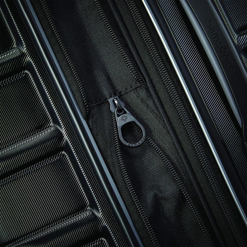 商品Samsonite|Samsonite Omni 2 Hardside Expandable Luggage with Spinner Wheels, Checked-Medium 24-Inch, Midnight Black,价格¥838,第3张图片详细描述