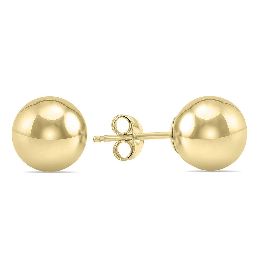 商品Monary|8MM 14K Yellow Gold Filled Round Ball Earrings,价格¥235,第2张图片详细描述