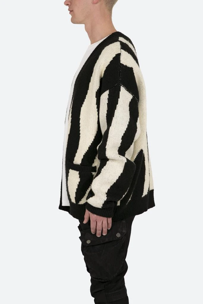 商品MNML|Zebra Cardigan - Black/Natural,价格¥264,第4张图片详细描述