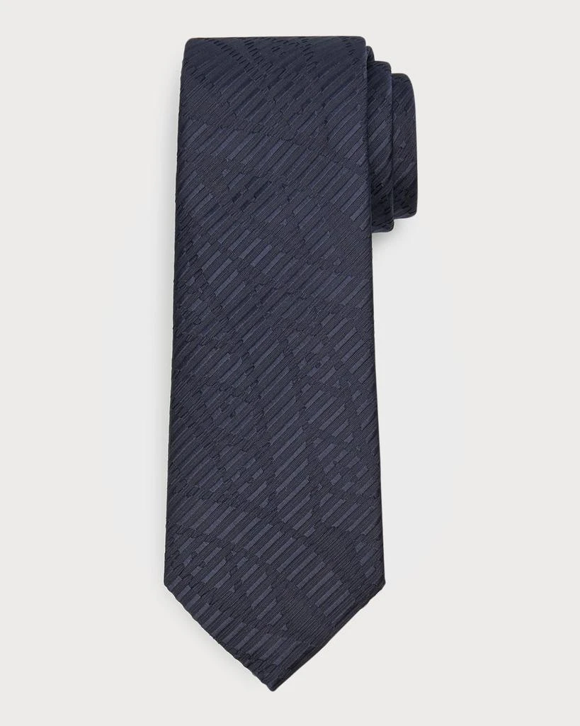 商品Emporio Armani|Men's Tonal Jacquard Silk-Cotton Tie,价格¥534,第1张图片