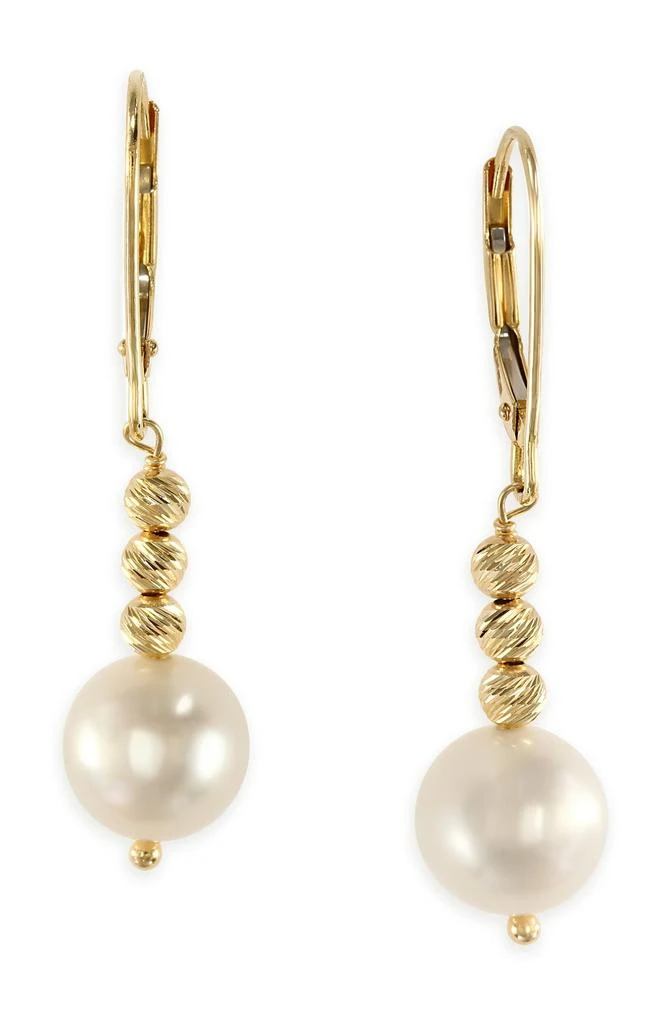 商品Effy|14K Yellow Gold Freshwater Pearl Drop Earrings,价格¥1274,第1张图片