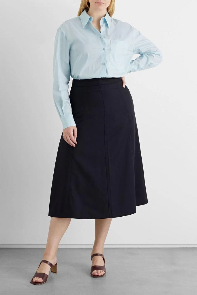 商品IRIS & INK|Audrey pleated wool-blend twill midi skirt,价格¥1708,第5张图片详细描述