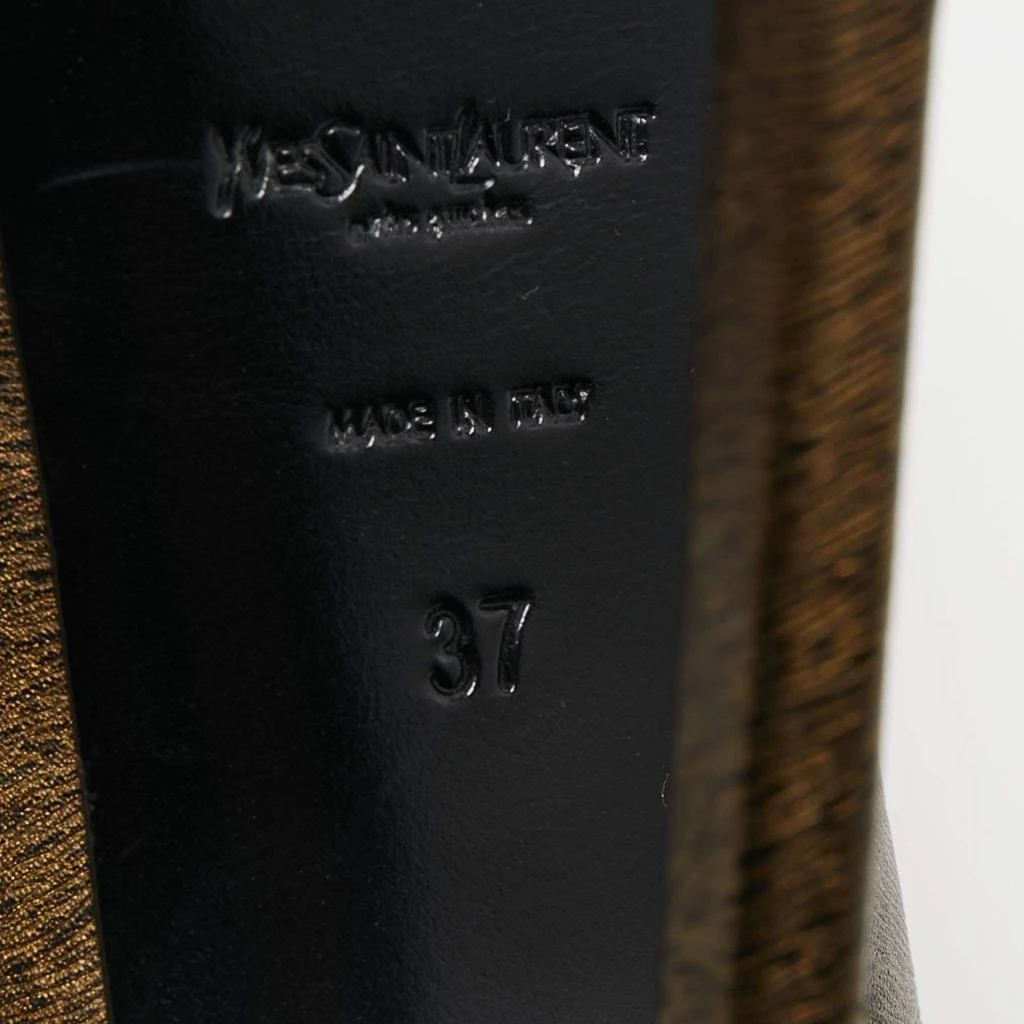 Saint Laurent Two Tone Textured Leather Tribtoo Pumps Size 37 商品