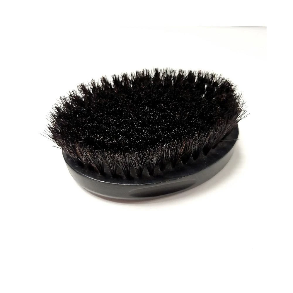 Barber Oval Military-Inspired Hair Brush 100% Natural Boar Bristles with Wood Palm Handle 商品
