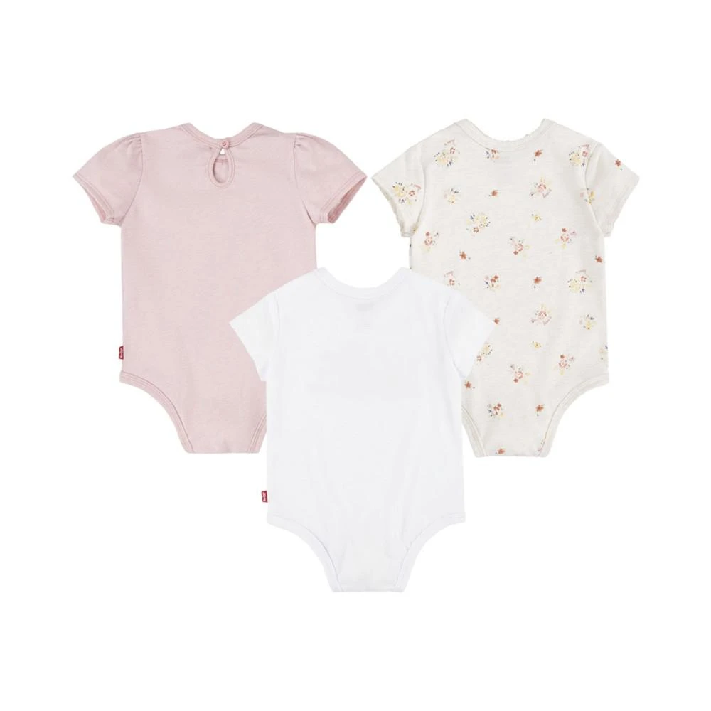 商品Levi's|Baby Girls Graphic Short Sleeve Bodysuits, Pack of 3,价格¥154,第2张图片详细描述