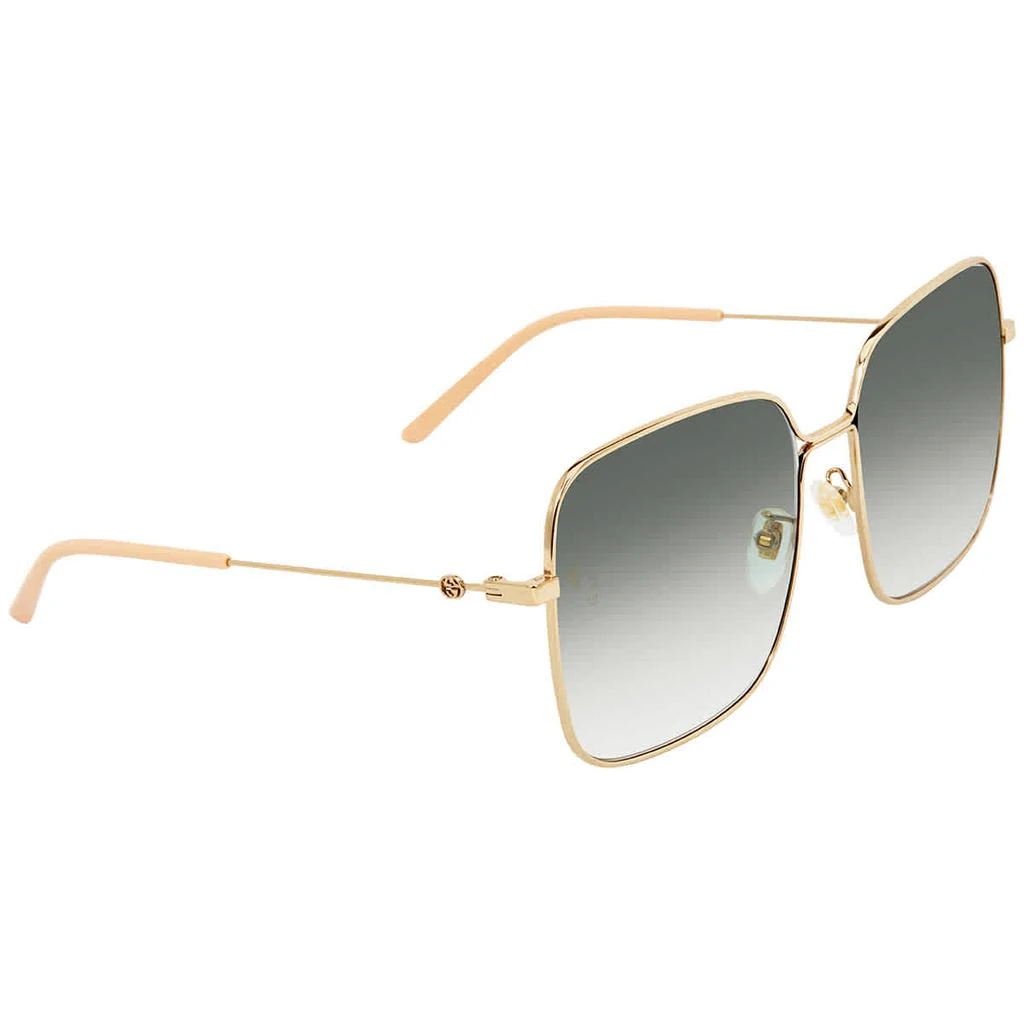 商品Gucci|Gucci Green Gradient Square Ladies Sunglasses GG0443S 004 60,价格¥1188,第1张图片