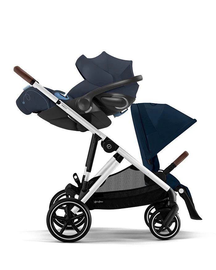 商品Cybex|Gazelle S Single to Double Travel System Stroller + Cloud G Lux Infant Car Seat with SensorSafe,价格¥10956,第1张图片详细描述