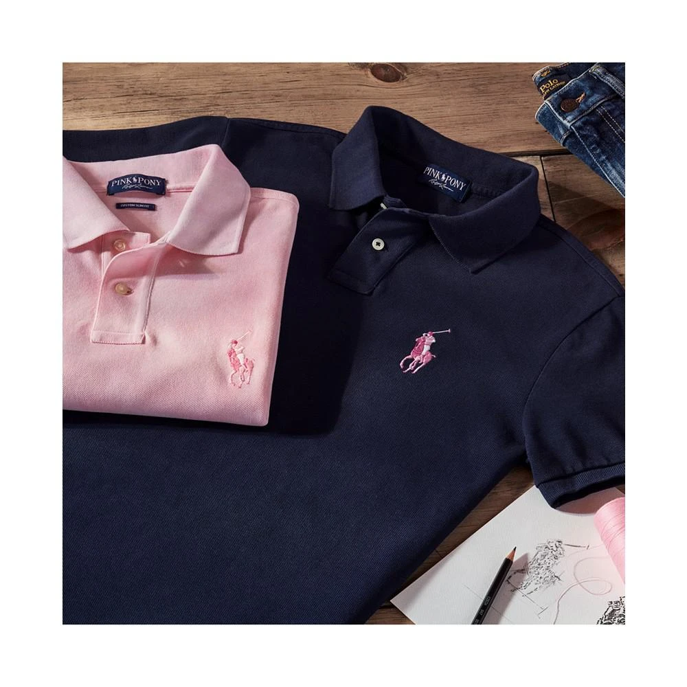 商品Ralph Lauren|Men's Pink Pony Mesh Polo Shirt,价格¥831,第5张图片详细描述