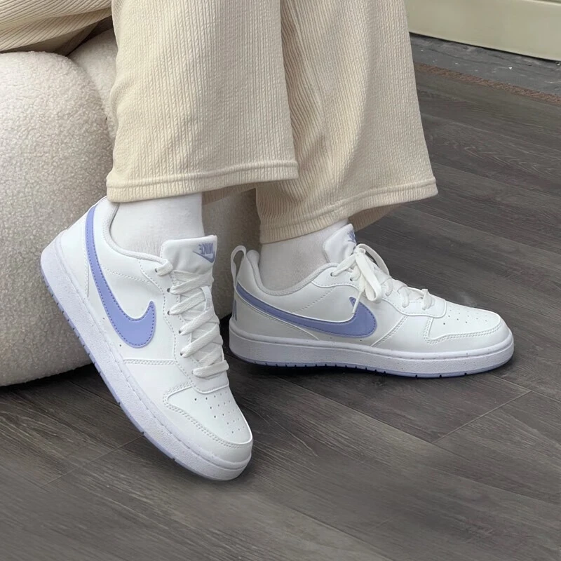商品[国内直发] NIKE|Court Borough 合成革 舒适百搭 防滑耐磨 低帮 儿童板鞋 蓝白 男女同款,价格¥419,第4张图片详细描述