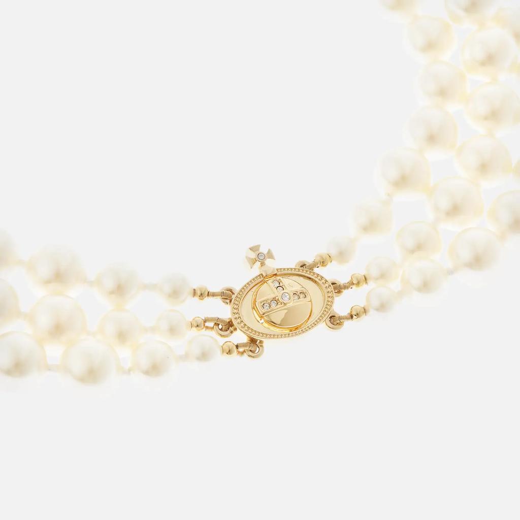 Vivienne Westwood Bas Relief Gold-Tone and Faux Pearl Choker商品第3张图片规格展示