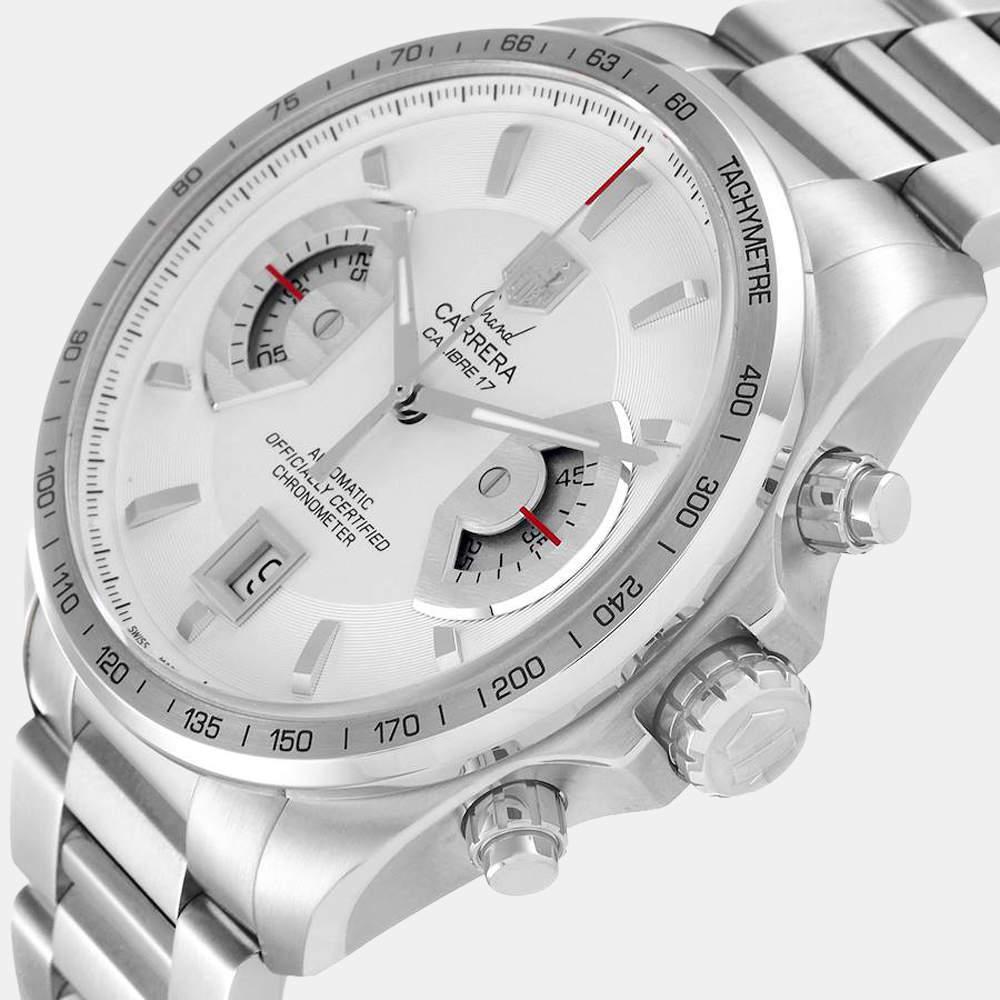 商品[二手商品] TAG Heuer|Tag Heuer Silver Stainless Steel Carrera CAV511B.BA0902 Automatic Men's Wristwatch 43 mm,价格¥29963,第4张图片详细描述