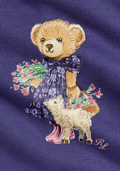 商品Ralph Lauren|Lauren Childrenswear Baby Girls Polo Bear Fleece Dress Bloomer,价格¥391,第3张图片详细描述