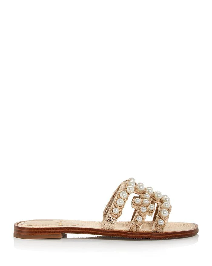 商品Sam Edelman|Women's Bay Pearl Embellished Slide Sandals,价格¥317,第3张图片详细描述