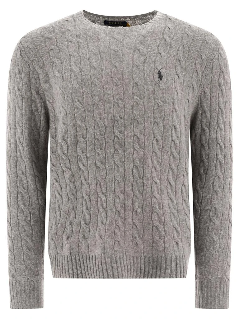 商品Ralph Lauren|Polo Ralph Lauren Pony Embroidered Cable-Knit Jumper,价格¥1216,第1张图片