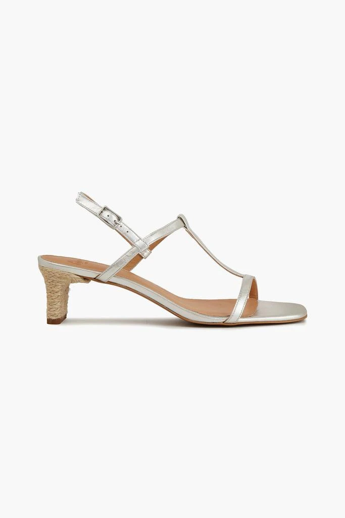 商品CASTAÑER|Linet metallic leather slingback sandals,价格¥347,第1张图片