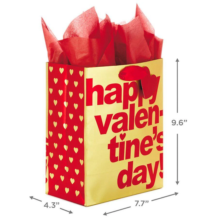 商品Hallmark|Medium Valentine's Day Gift Bag with Tissue Paper,价格¥45,第4张图片详细描述
