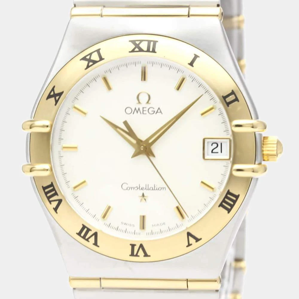 商品[二手商品] Omega|Omega Silver 18k Yellow Gold And Stainless Steel Constellation 1212.30 Quartz Men's Wristwatch 33 mm,价格¥6934,第2张图片详细描述