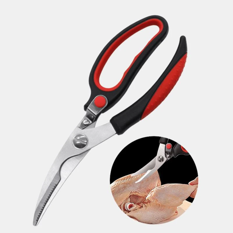 商品Vigor|kitchen scissor shears for chicken meat vegetable(Black),价格¥129,第2张图片详细描述