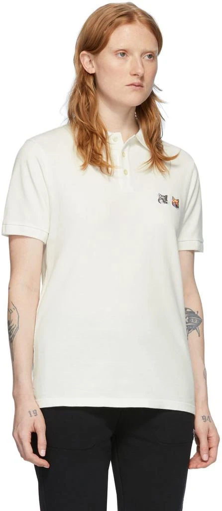 商品Maison Kitsune|Off-White Double Fox Head Polo,价格¥974,第2张图片详细描述