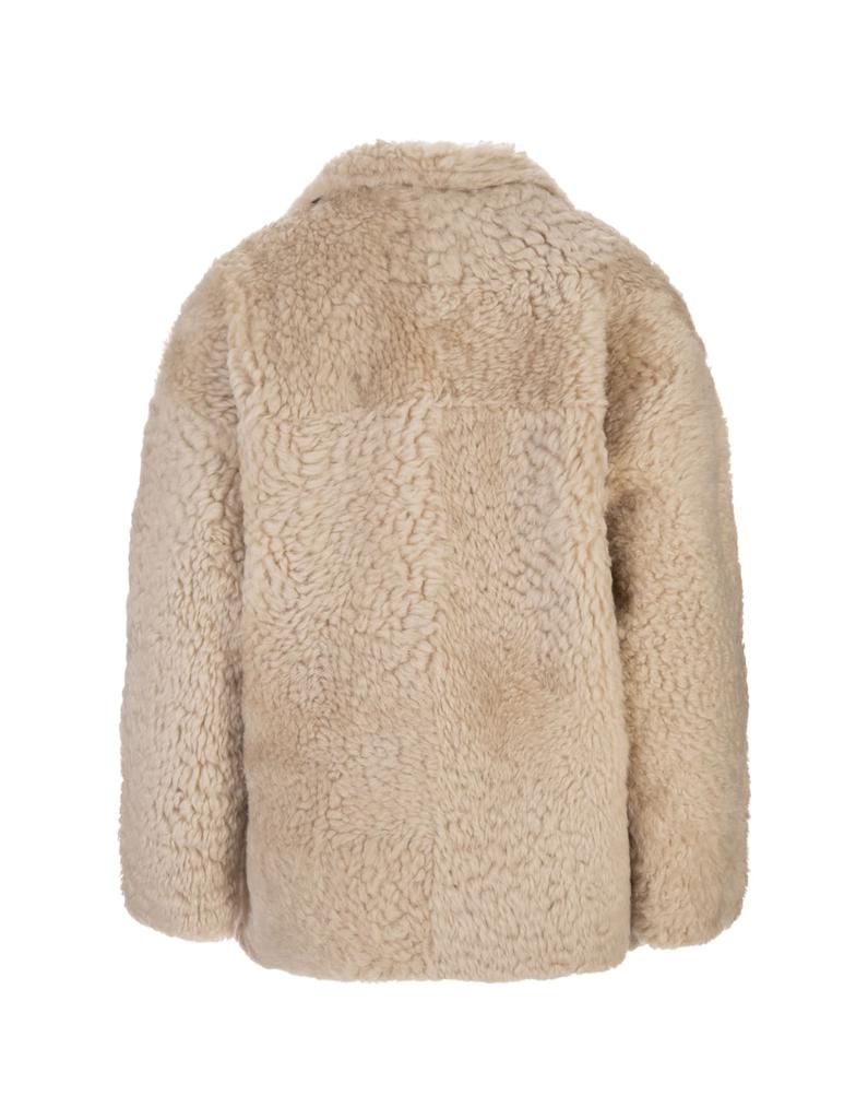 Isabel Marant Woman Bealila Coat In Beige Shearling商品第2张图片规格展示