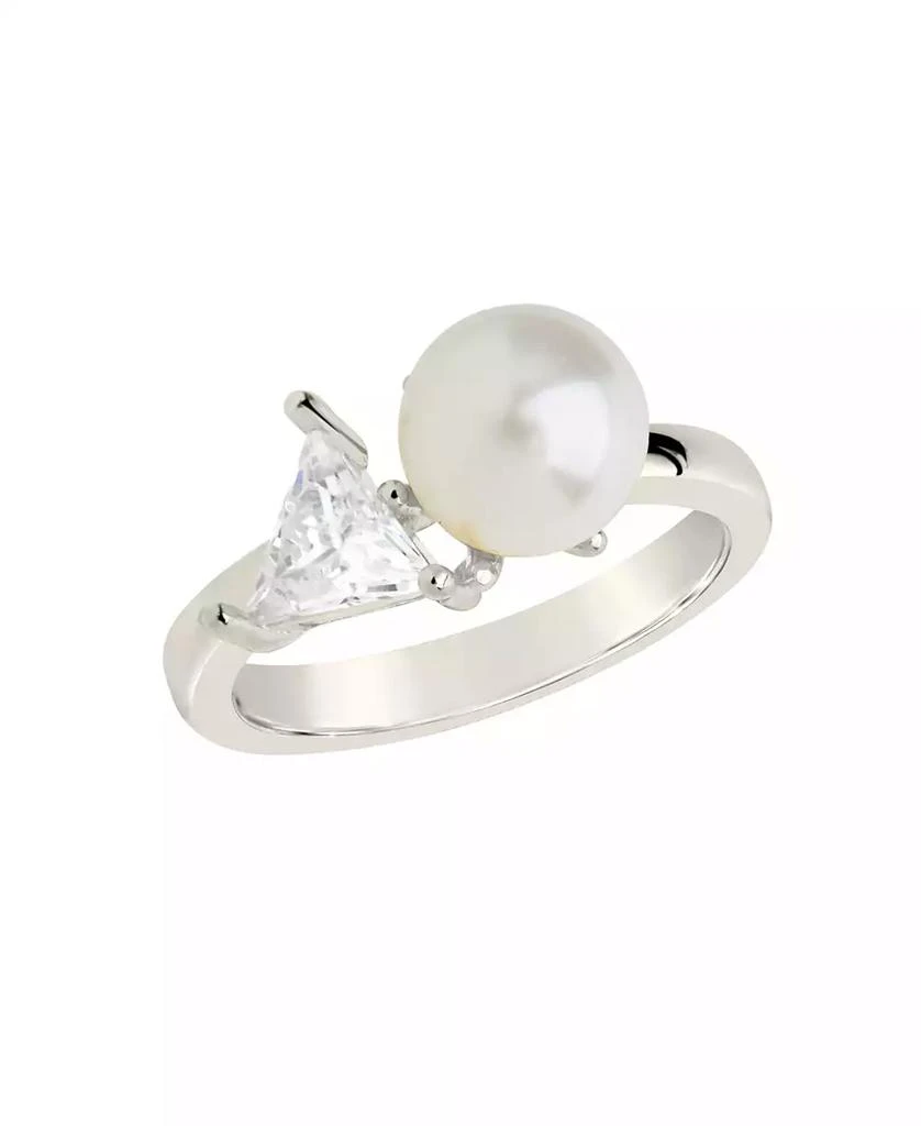 商品Sterling Forever|Cubic Zirconia and Imitation Pearls Dara Ring,价格¥192,第1张图片