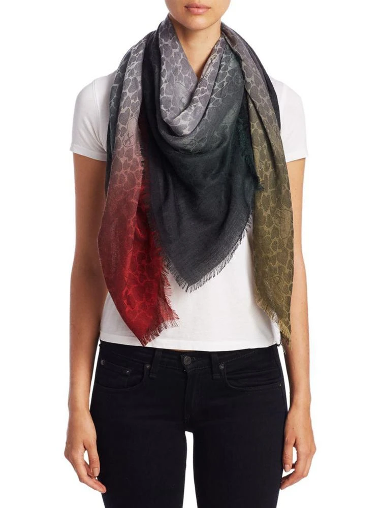 商品Alexander McQueen|Dagger Through Silk, Cashmere & Wool Scarf,价格¥4013,第1张图片