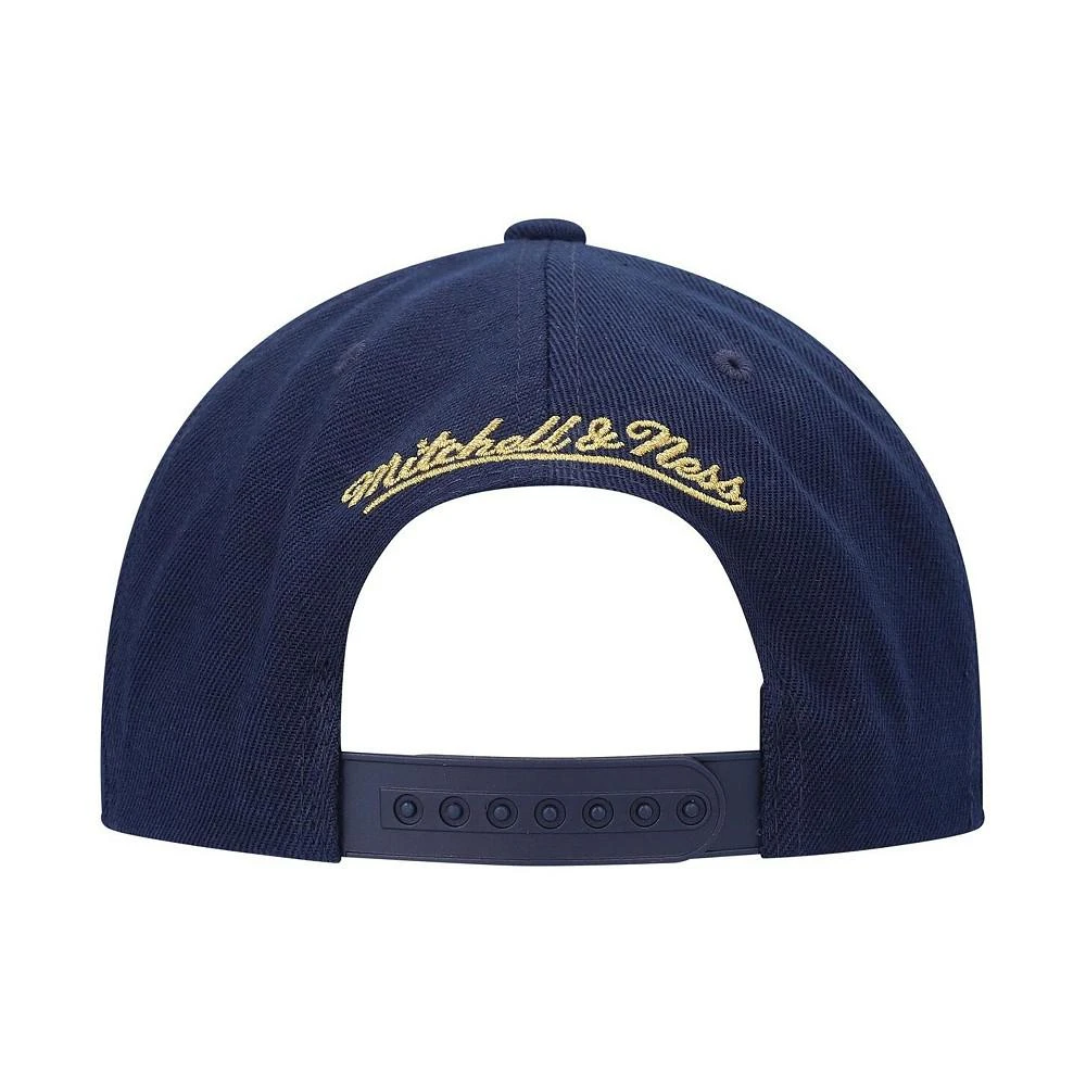 商品Mitchell and Ness|Men's Navy Denver Nuggets 50th Anniversary Snapback Hat,价格¥254,第3张图片详细描述