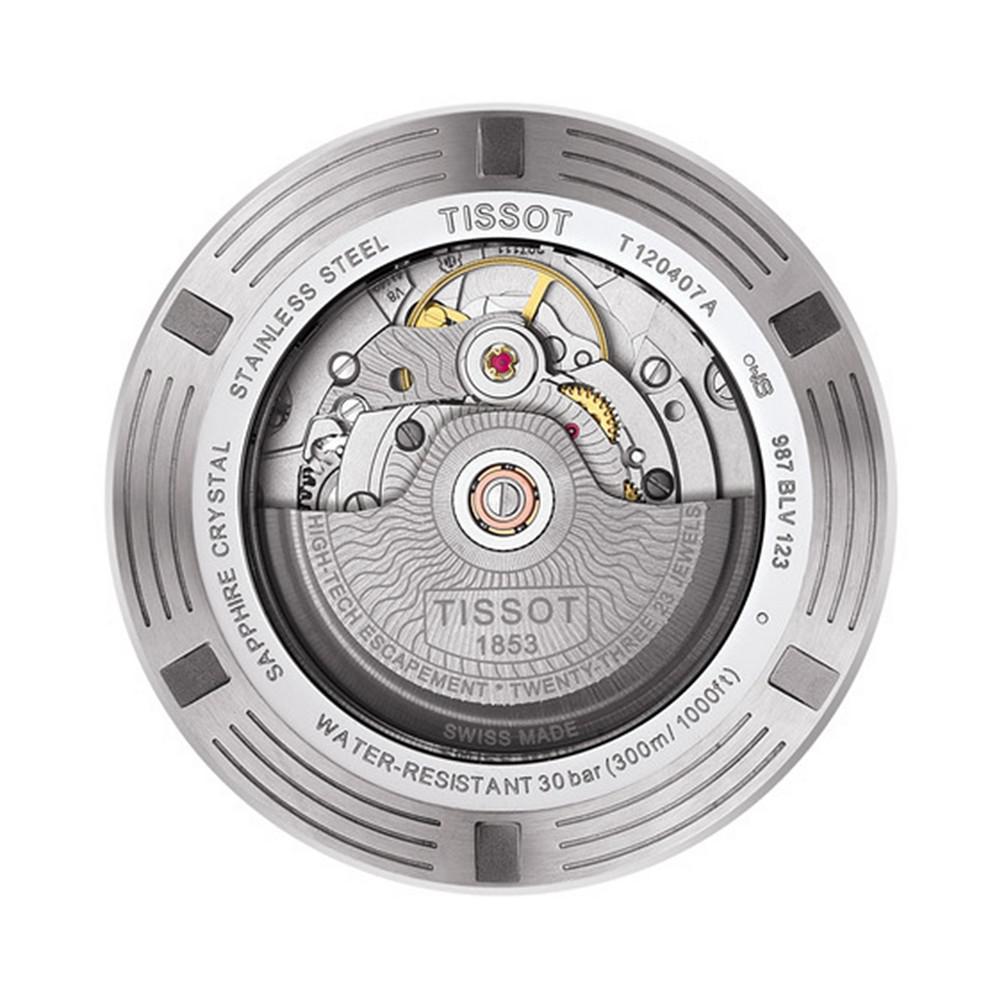 商品Tissot|Men's Swiss Automatic Seastar 1000 Powermatic 80 Black Rubber Strap Diver Watch 43mm,价格¥5040,第4张图片详细描述