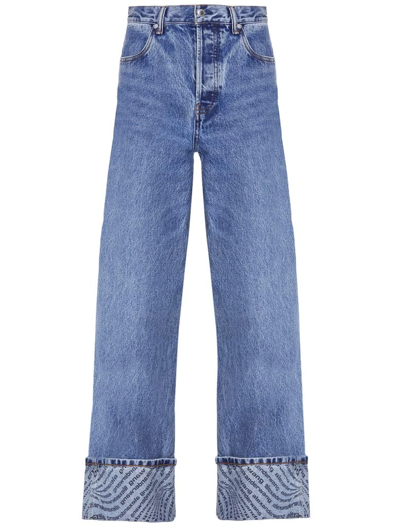 商品Alexander Wang|Wave cuff wide jeans,价格¥1911,第1张图片