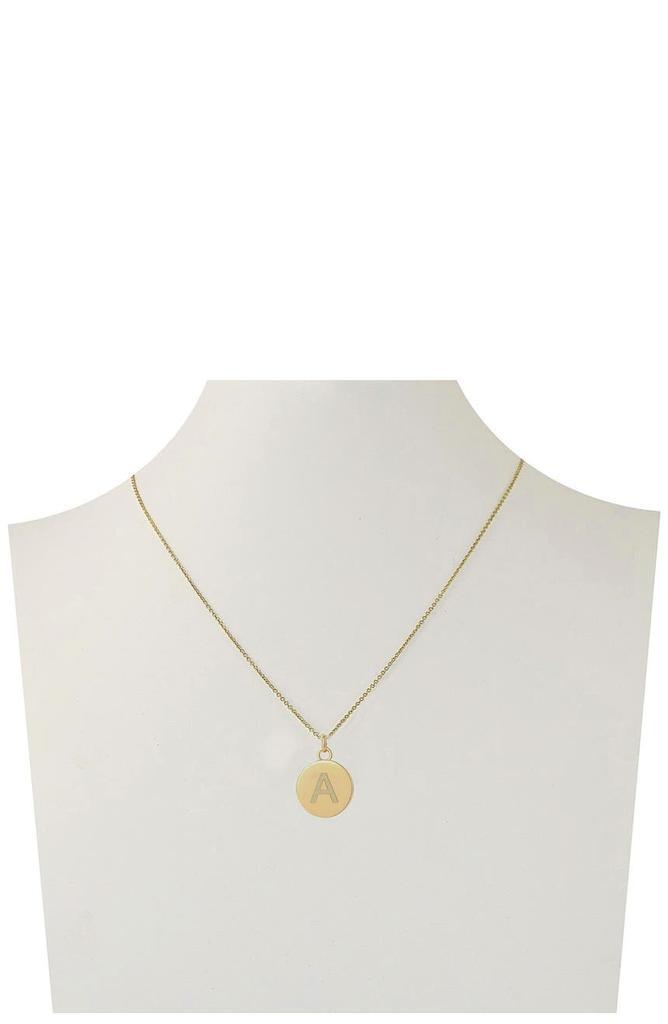 商品Savvy Cie Jewels|18K Gold Vermeil 12mm Initial Pendant Necklace - Multiple Initials Available,价格¥258,第4张图片详细描述