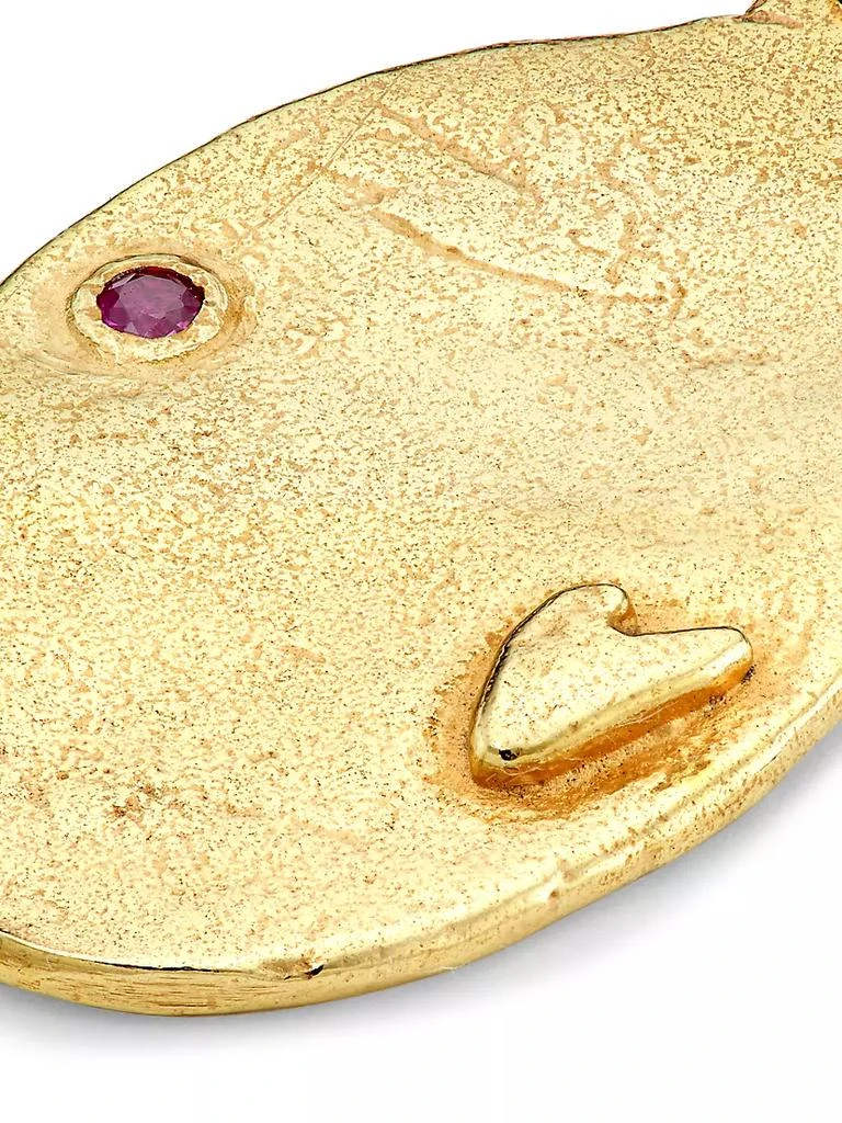 商品Maison Mönik|14K-Gold-Plated & Ruby Oval Pendant Necklace,价格¥2641,第4张图片详细描述