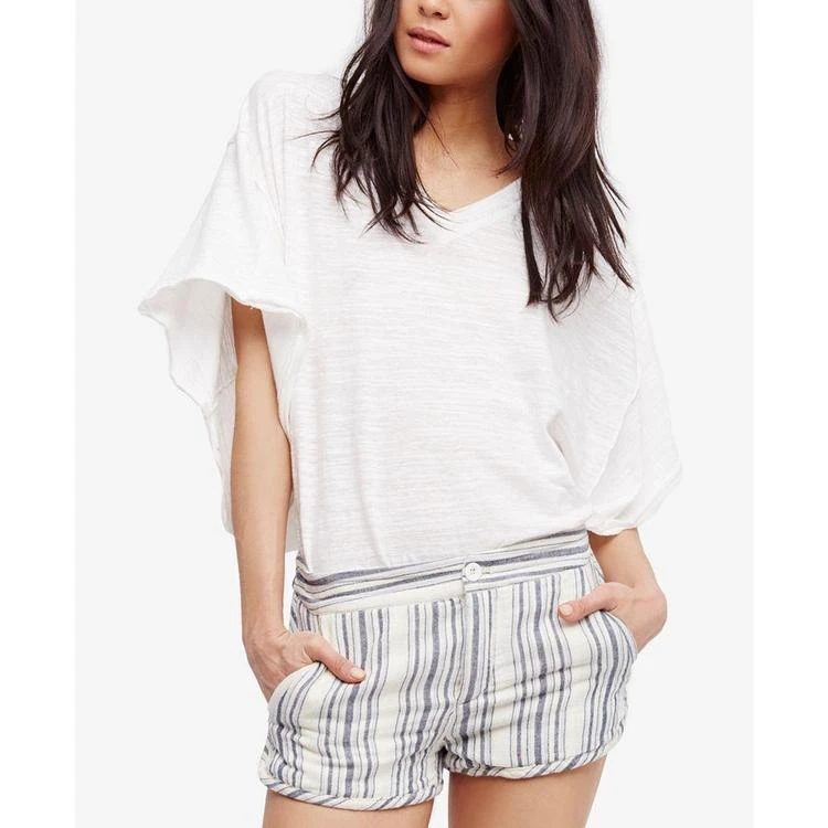 商品Free People|Night Moves Cotton Striped Shorts,价格¥135,第3张图片详细描述