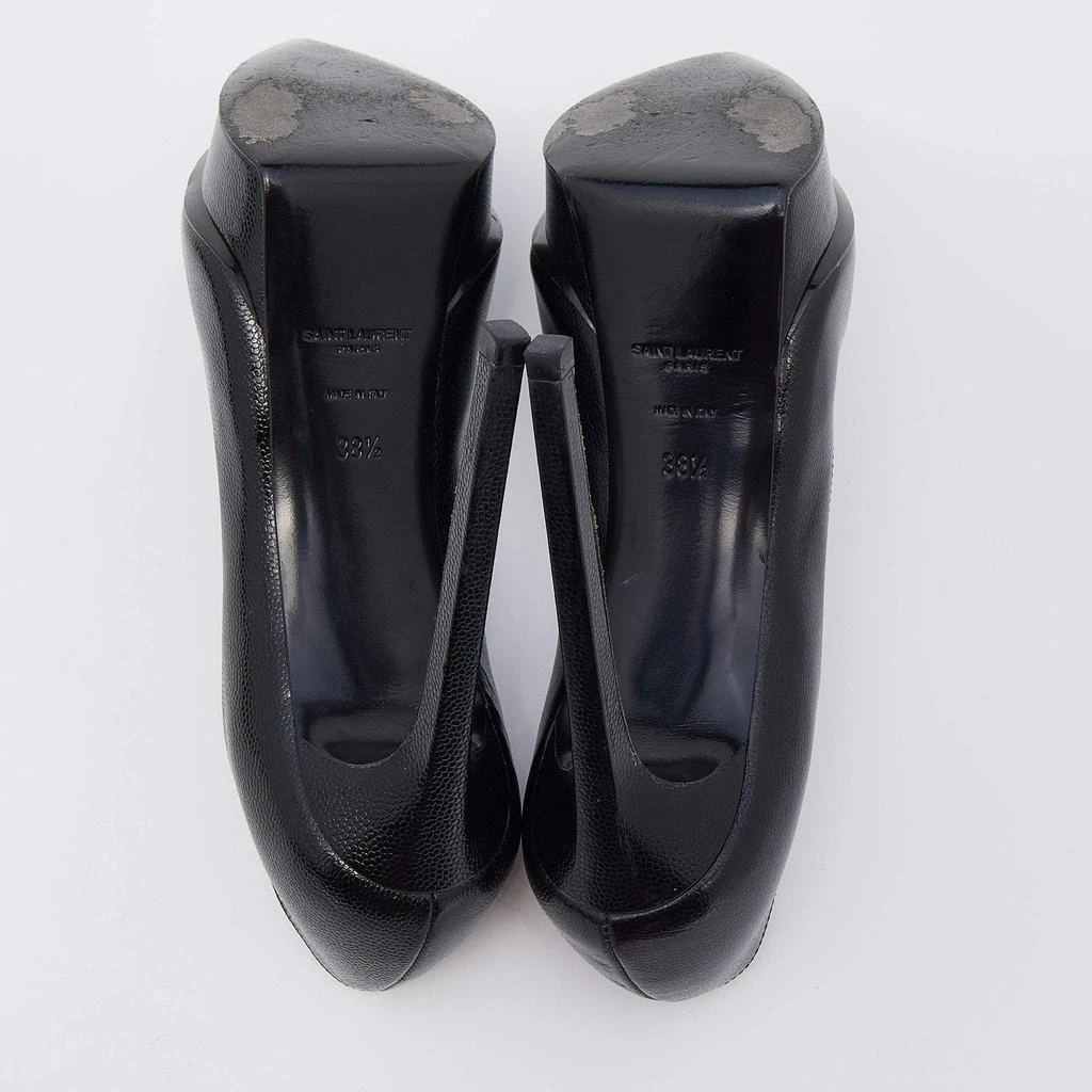 Saint Laurent Black Leather Janis Pointed Toe Pumps Size 38.5 商品
