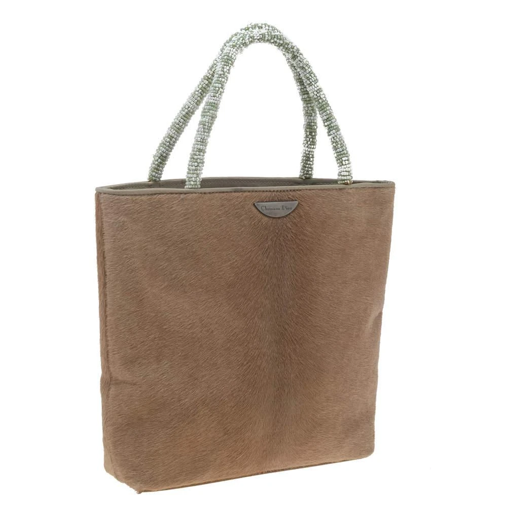 商品[二手商品] Dior|Dior Beige Pony Hair Shopper Tote,价格¥2661,第3张图片详细描述