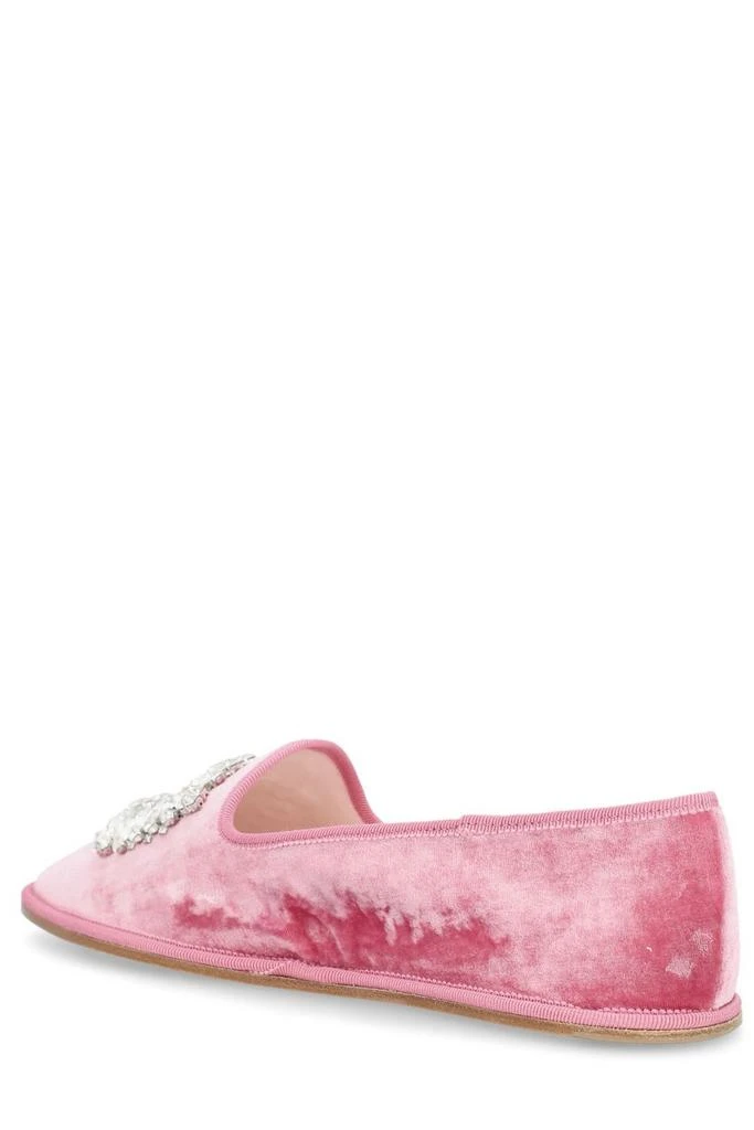 商品Roger Vivier|Roger Vivier Viv' Slippers Embroidered Buckle Loafers,价格¥6144,第3张图片详细描述