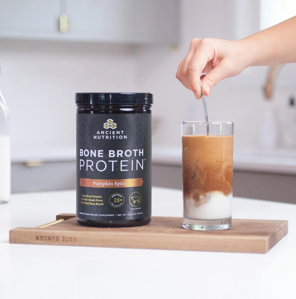 商品Ancient Nutrition|Bone Broth Protein | Powder Pumpkin Spice (20 Servings),价格¥402,第3张图片详细描述