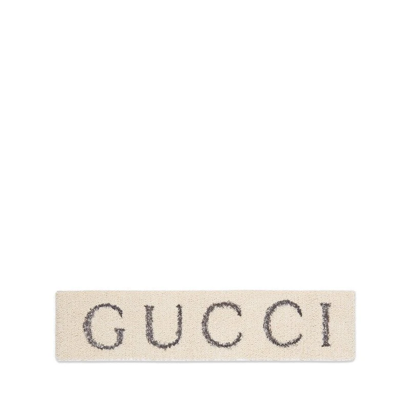 商品Gucci|【预售3-7天】GUCCI/古驰  女士白色弹性面料Gucci标志图案发带 ‎491820 3G133 9060,价格¥2025,第1张图片