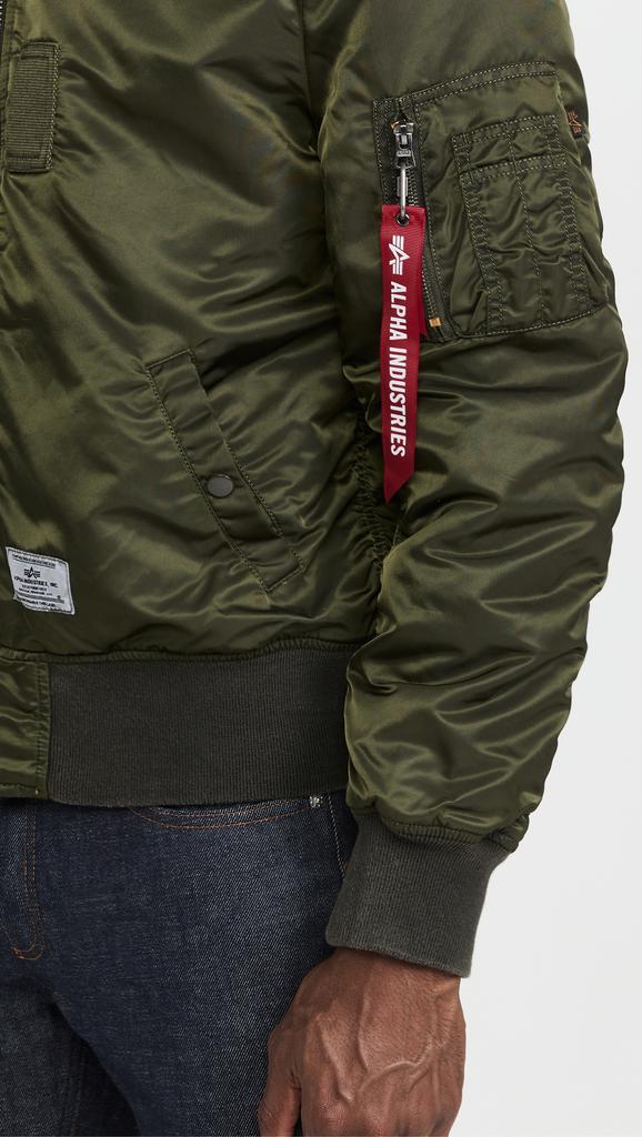 Alpha Industries Ma-1 Hooded Battlewash Flight Jacket商品第6张图片规格展示