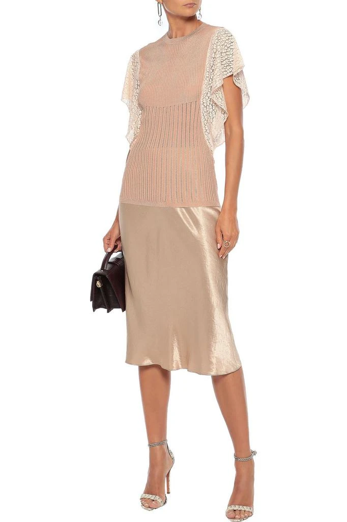 商品Chloé|Guipure lace-paneled open and ribbed-knit top,价格¥1993,第2张图片详细描述