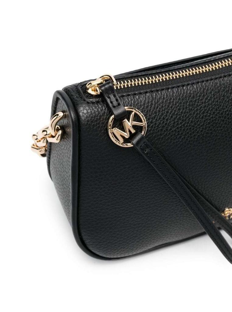 商品Michael Kors|Jet Set Black Shoulder Bag in Saffiano Calfskin with Gold-Colored Details and Charm with M MICHAEL KORS Logo,价格¥1187,第5张图片详细描述