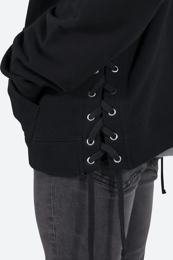 Laced Zip Up Hoodie - Black 商品
