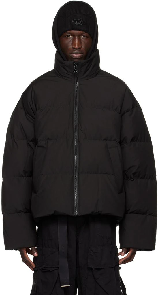 商品Diesel|Black W-Oval Down Jacket,价格¥2099,第1张图片