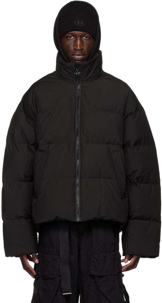 商品Diesel|Black W-Oval Down Jacket,价格¥5041,第1张图片