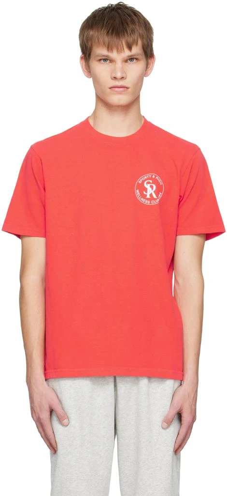 商品Sporty & Rich|Orange Printed T-Shirt,价格¥177,第1张图片