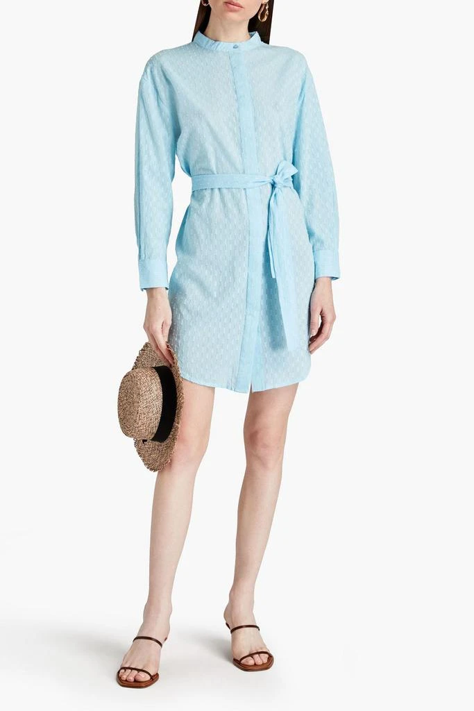 商品MELISSA ODABASH|Brandi belted cotton-jacquard mini dress,价格¥521,第2张图片详细描述