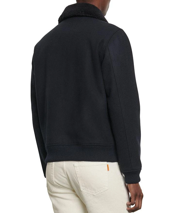 商品Sandro|Shearling-Collar Aviator Jacket,价格¥4886,第2张图片详细描述